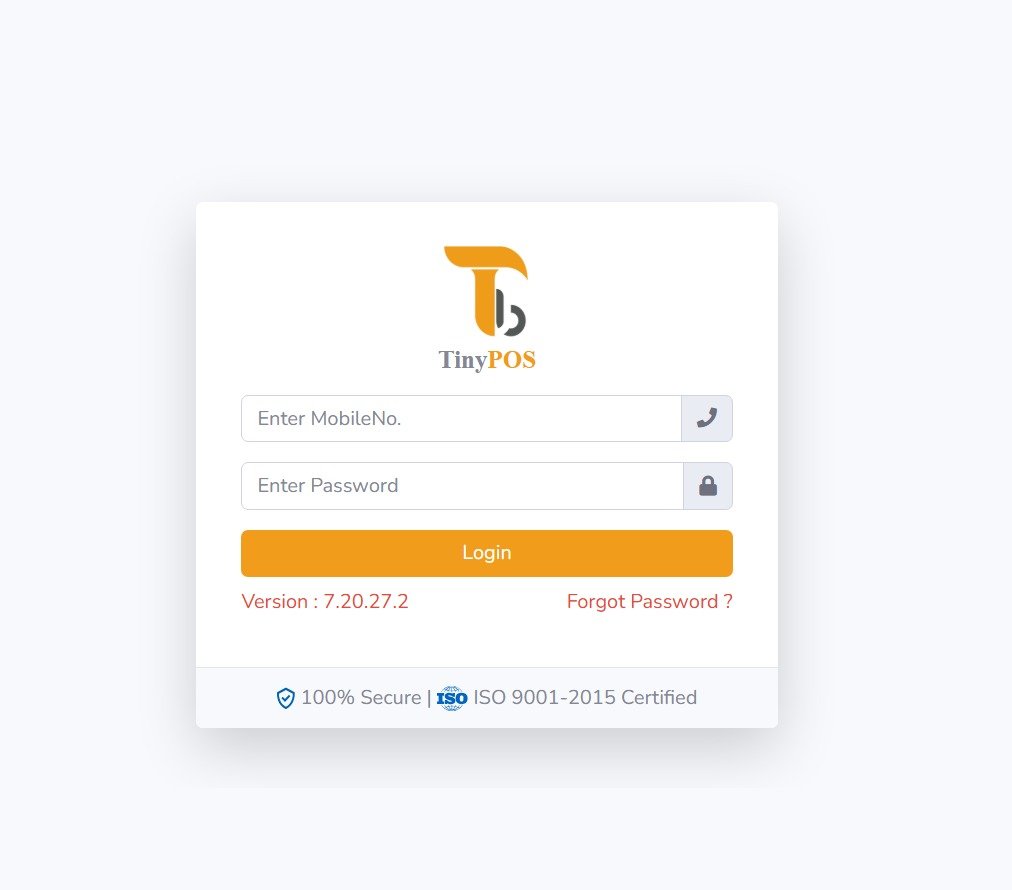 TinyPOS Version 7.20.27.2